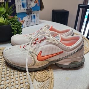 Nike Women's White and Coral Sneakers